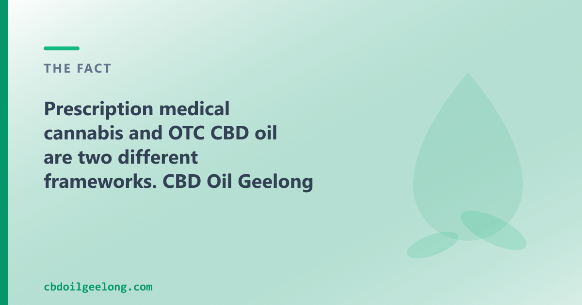Prescription medical cannabis and OTC CBD oil are two different routes, for different needs