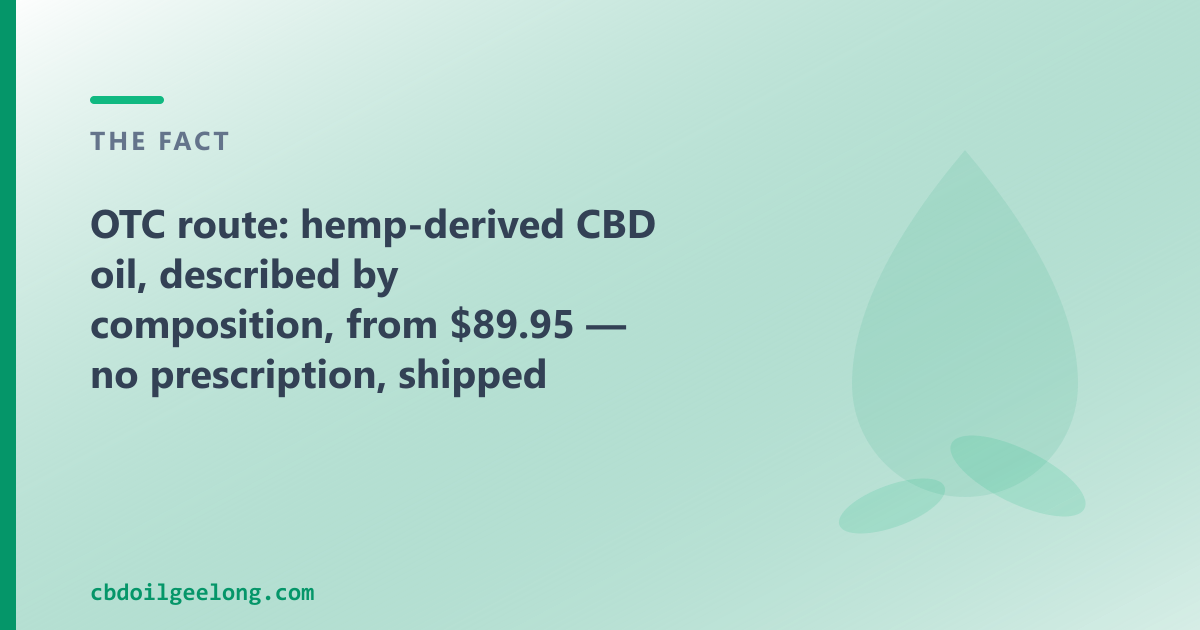 CBD Oil Geelong ships over-the-counter CBD oil across VIC, no prescription