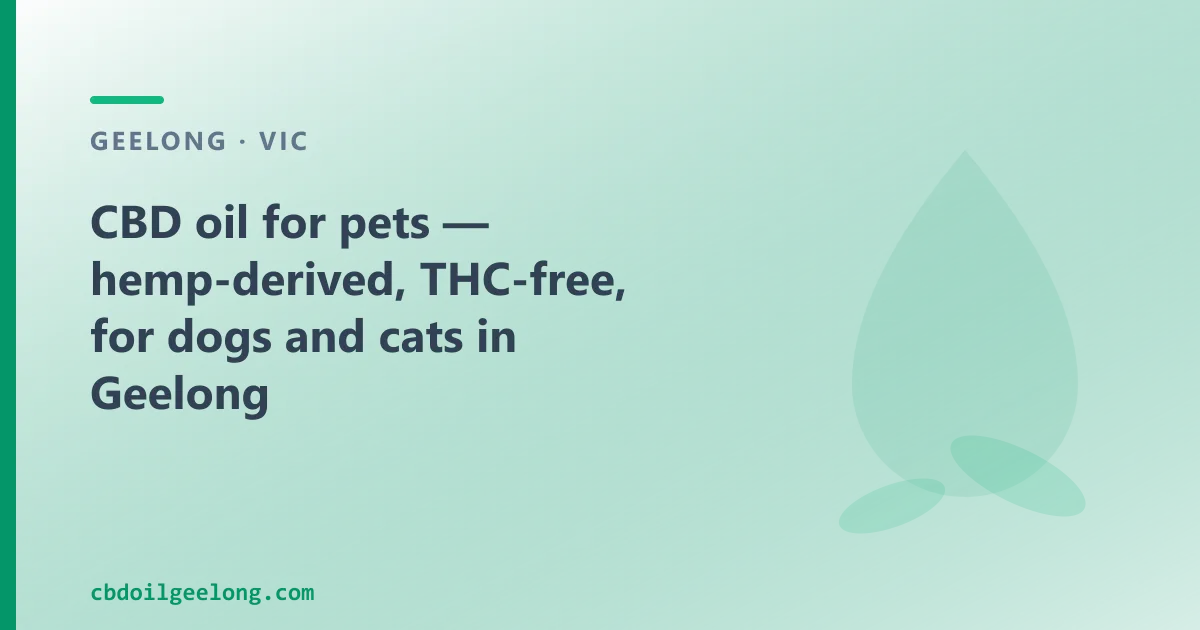 CBD oil for pets: what it is and where to buy it in Geelong