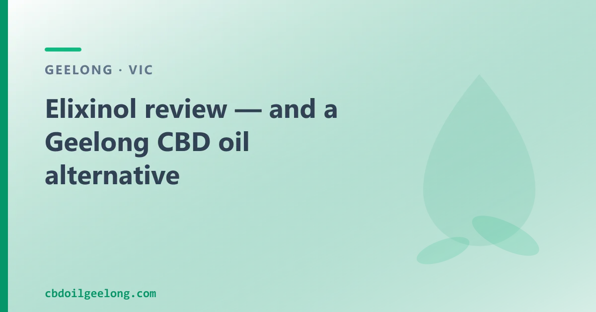 Elixinol review — an Australian CBD Oil Alternative
