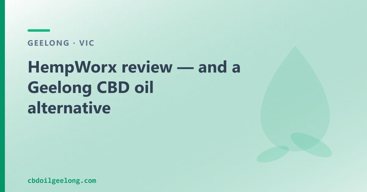 HempWorx review — an Australian CBD Oil Alternative